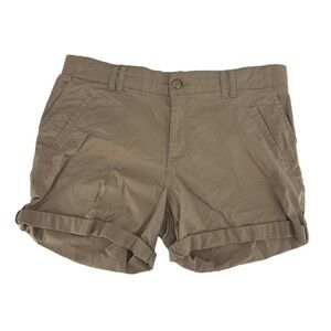 Riders By Lee Tan Pull On Cuffed Hem Mid Rise Short Size 16 Women’s